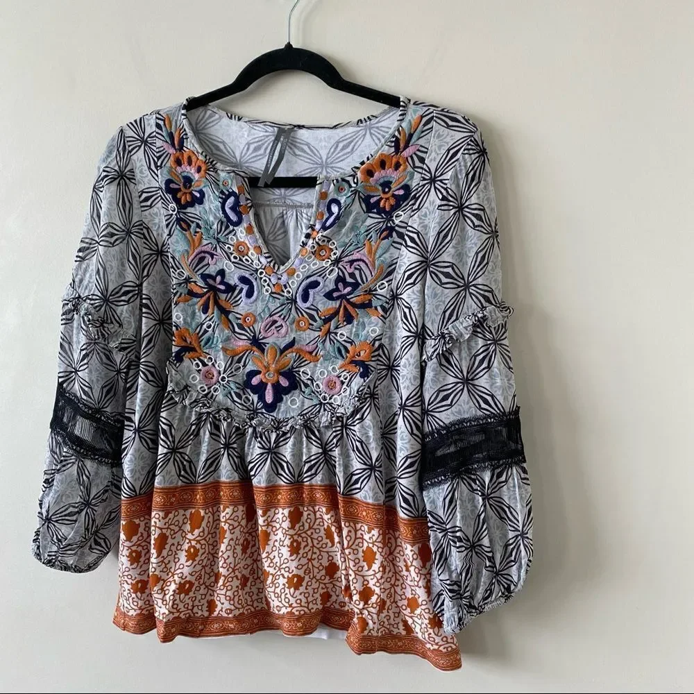 Anthropologie - Boho Peasant Mathilda Top (Size:Small) - Picture 6 of 10